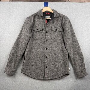 Edgevale Jacket Mens Medium Gray Button Front Shirt Jacket Outdoor Shacket